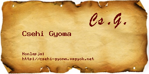 Csehi Gyoma névjegykártya